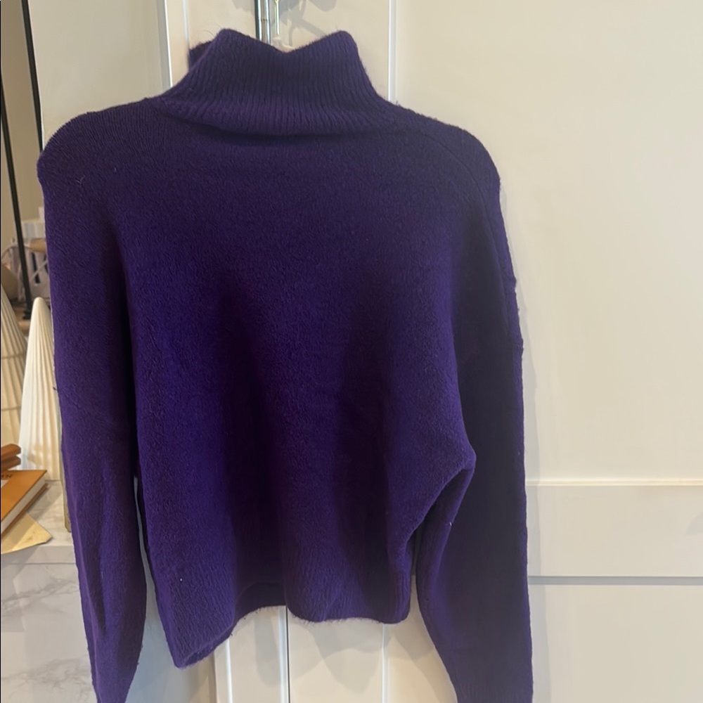 Zara Purple Cowl Neck Sweater - Picture 3 of 3